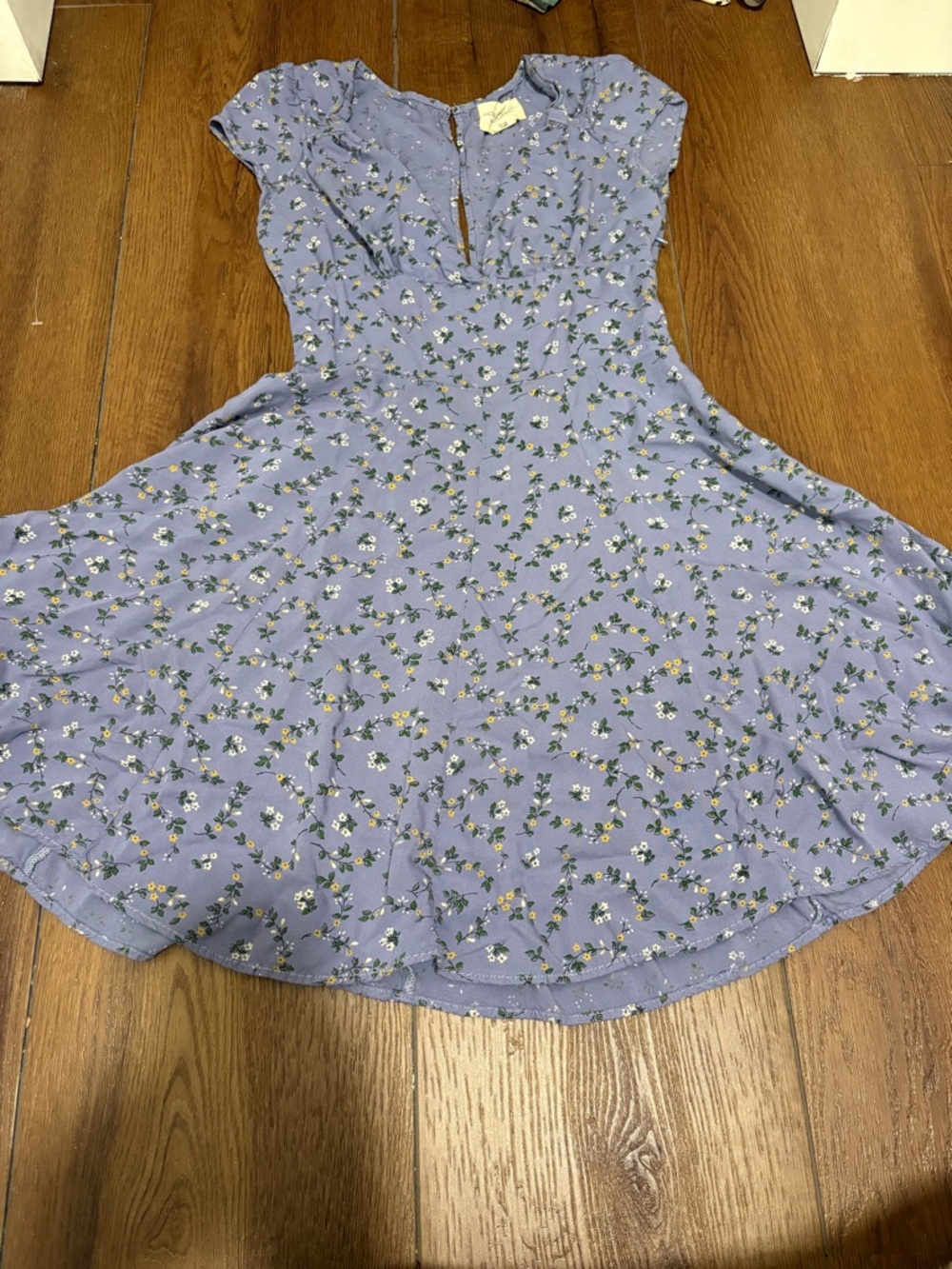 Denim & Supply Ralph Lauren Floral Cutout Mini Dress Boho Cottagecore Size 4 - Picture 5 of 9
